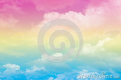 Abstract artistic soft pastel colorful cloud sky for background Stock Photo