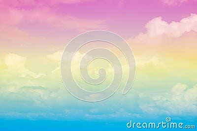 Abstract artistic soft pastel colorful cloud sky for background Stock Photo