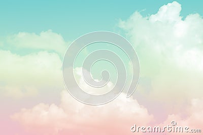 Abstract artistic soft pastel colorful cloud sky for background Stock Photo