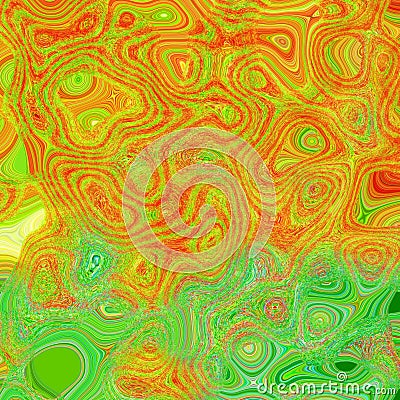 abstract artistic stained painting impressionism background brush strokes - colour neon green yellow red Stock Photo