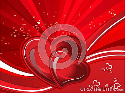 Abstract artistic valentine heart vector illustration Vector Illustration