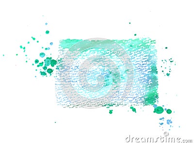 An abstract artistic vibrant teal blue watercolor background texture Vector Illustration