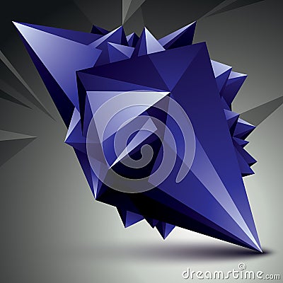 Abstract asymmetric vector bright object constructed from differ Vector Illustration