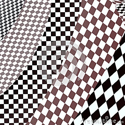 Abstract asymmetrical beautiful black and purple checkered pattern Stock Photo