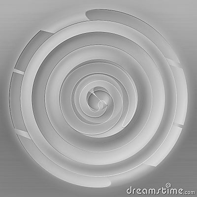 Abstract asymmetrical circular form for background template in monochrome Stock Photo