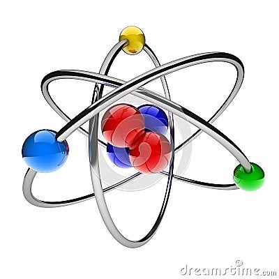 Abstract atom cgi Stock Photo