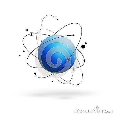 Abstract atom. Molecule model Vector Illustration