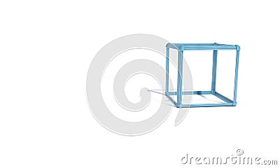 Abstract atomic array cube of background, 3d Stock Photo