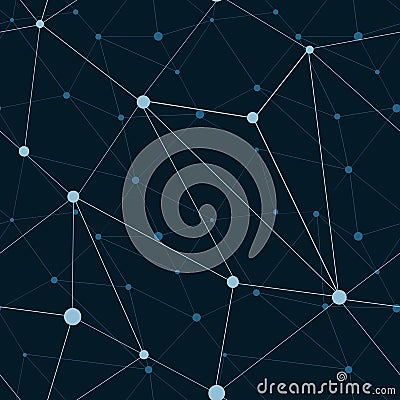 Abstract atomic structure pattern background. Vector Illustration