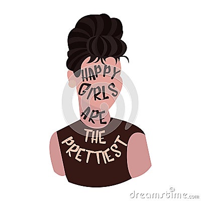 Abstract Audrey Hepburn woman quote Vector Illustration