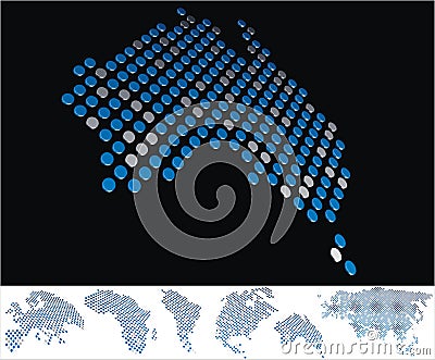 Abstract Australia map Stock Photo