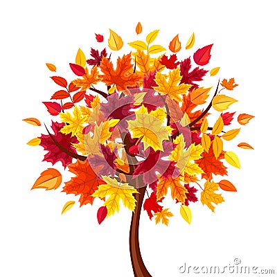 Abstract autumn tree. Vector illustration. Vector Illustration