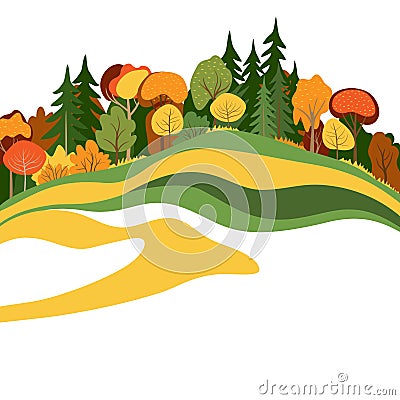 Abstract autumn trees Stock Photo