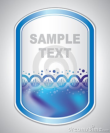 Abstract azure laboratory label Vector Illustration