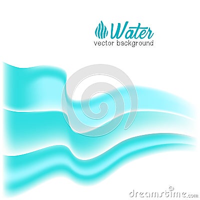 Abstract azure waves. Vector Illustration