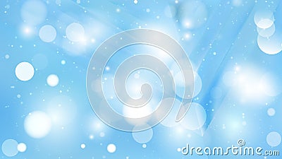 Abstract Baby Blue Blurry Lights Background Stock Photo