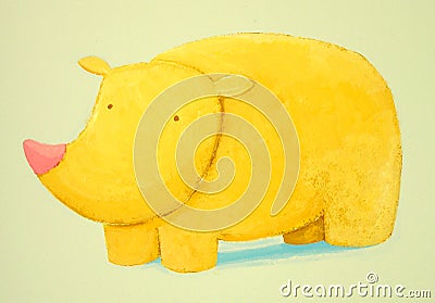 Abstract baby rhino Stock Photo