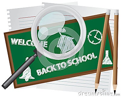 Abstract Back to School Vector Illustration