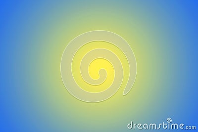 Backdrop of Gradient Blue and Yellow Radial Beam Stock Photo