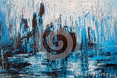 Abstract backdrop - messy grunge artistic painting Stock Photo