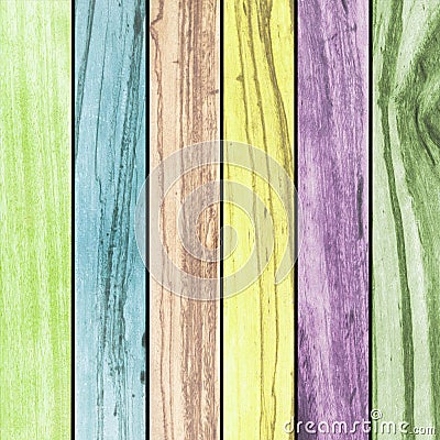 Abstract backdrop multicolored wood slabs arranged texture background. Stock Photo