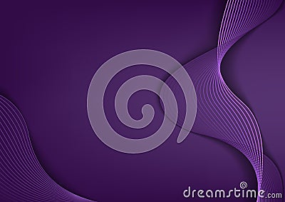 Abstract Background with Elegant Purple Lines Vector Illustration