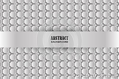 Silver octagon pattern as background Vector Illustration