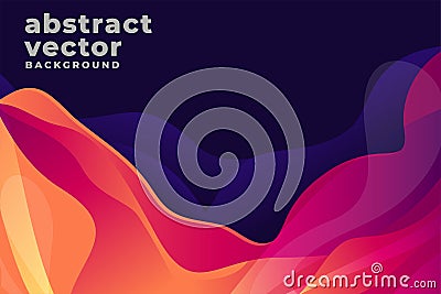 Multicolored waves. Abstract background vector Vector Illustration