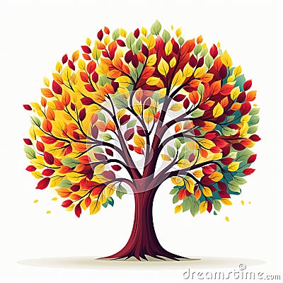 Abstract background with autumn tree Stock Photo