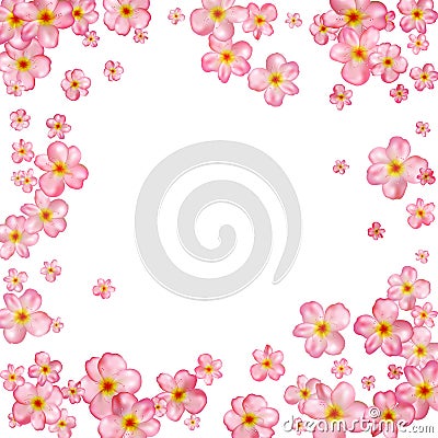 Abstract background with beautiful pink cherry blossom. Cartoon Illustration