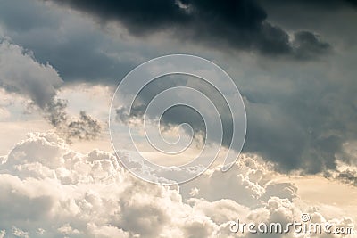 Abstract background, beautiful sky with dark cumulonimbus clouds Stock Photo