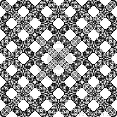 Black and white seamless geometrical pattern Vector Illustration