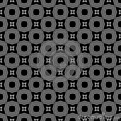 Black and white seamless geometrical pattern Vector Illustration