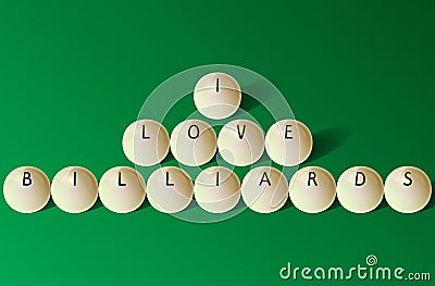 Abstract background with billiard balls Vector Illustration