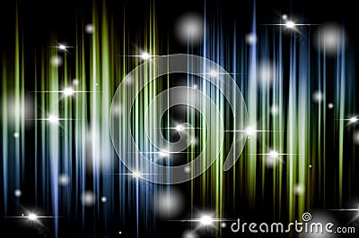 Abstract background black blurred with green blue lines motions effect glitter sparkles design graphic diagonal. Stock Photo