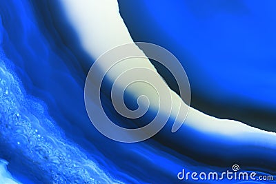 Abstract background, blue agate slice mineral Stock Photo