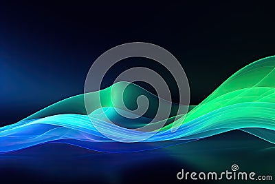 abstract background with blue and green waved lines for brochure, website, flyer design,Modern technology wallpaper with abstract Stock Photo