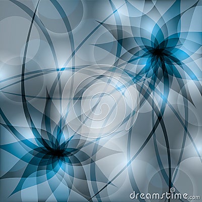 Abstract background with blue-grey flower lily Stock Photo