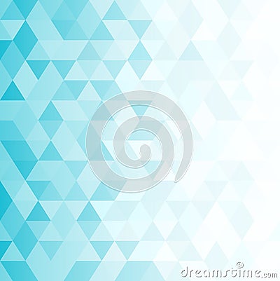 Abstract background with blue mosaic triangles Vector Illustration