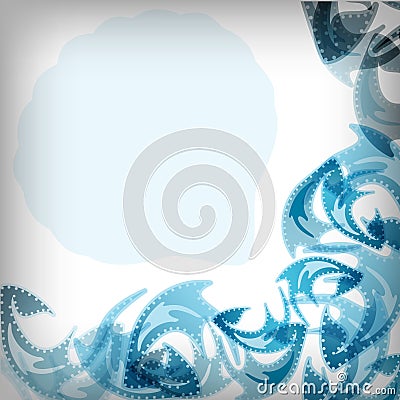 Abstract background in blue shades, water theme Vector Illustration