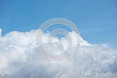 Sky clouds. Abstract background of blue sky with white clouds and rain clouds Stock Photo