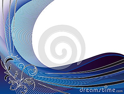 Abstract background of blue stripes Vector Illustration