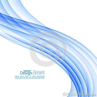 Abstract background with blue stripes Vector Illustration