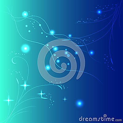 Abstract in blue background Vector Illustration