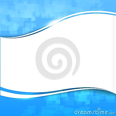 Abstract background blue wave curve and lighting element vector Vector Illustration