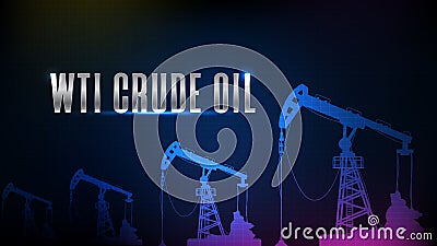 background of blue wti crude oil stock market trading Vector Illustration