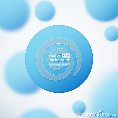 Abstract background with blured circles Vector Illustration