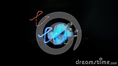 Abstract background of Blurry colorful of motions light painting Stock Photo