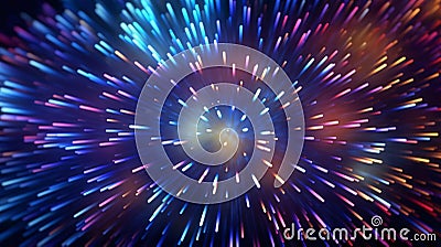 abstract background with bokeh unfocused lights and stars Stock Photo