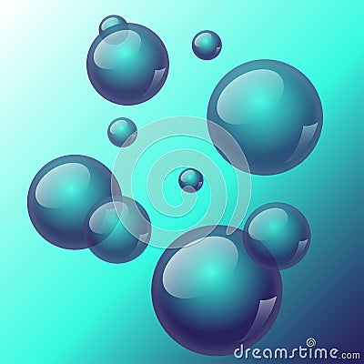 Abstract Background with bubbles in water. Stock Photo